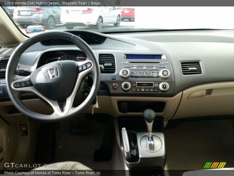 Magnetic Pearl / Beige 2009 Honda Civic Hybrid Sedan