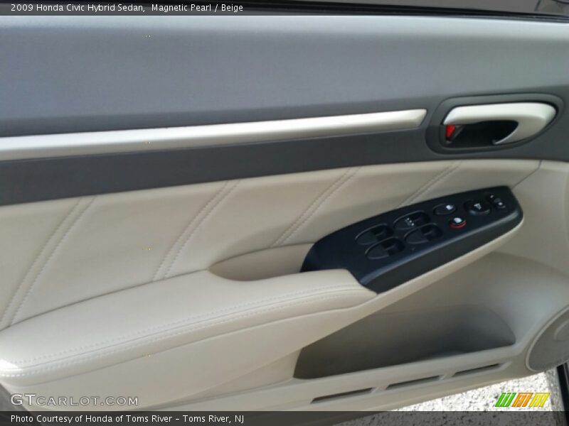 Magnetic Pearl / Beige 2009 Honda Civic Hybrid Sedan