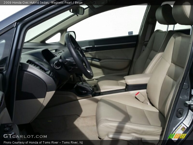Magnetic Pearl / Beige 2009 Honda Civic Hybrid Sedan
