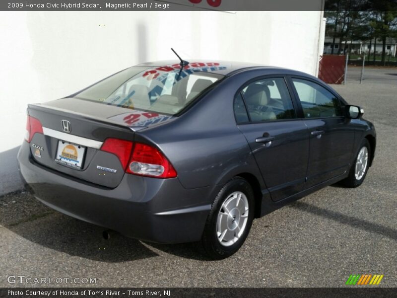 Magnetic Pearl / Beige 2009 Honda Civic Hybrid Sedan