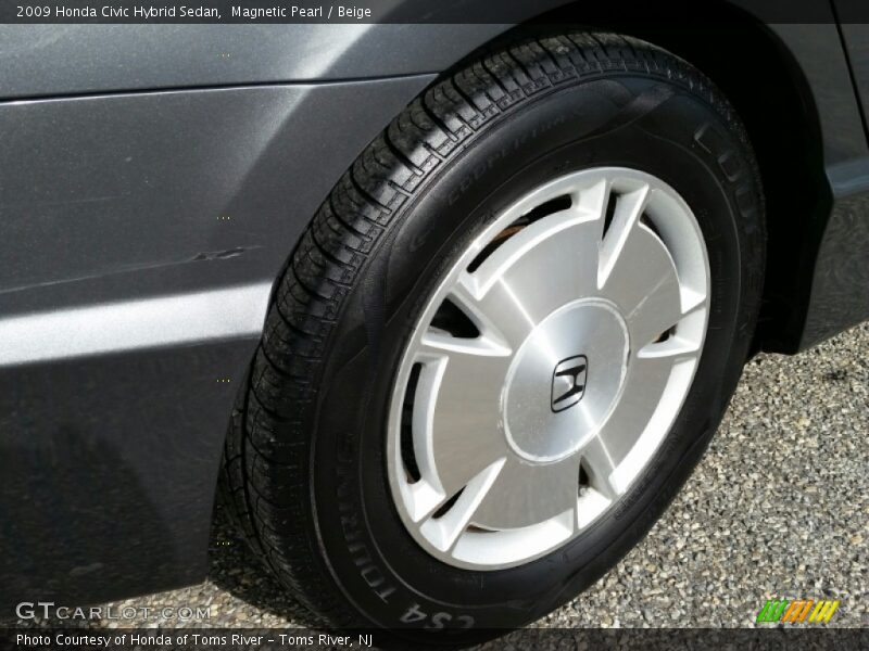 Magnetic Pearl / Beige 2009 Honda Civic Hybrid Sedan