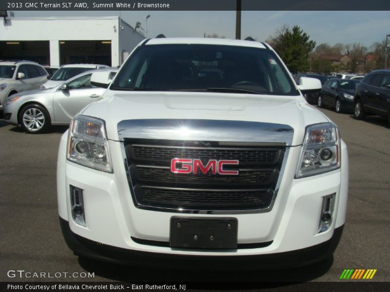 Summit White / Brownstone 2013 GMC Terrain SLT AWD