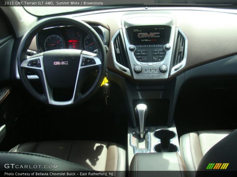 Summit White / Brownstone 2013 GMC Terrain SLT AWD