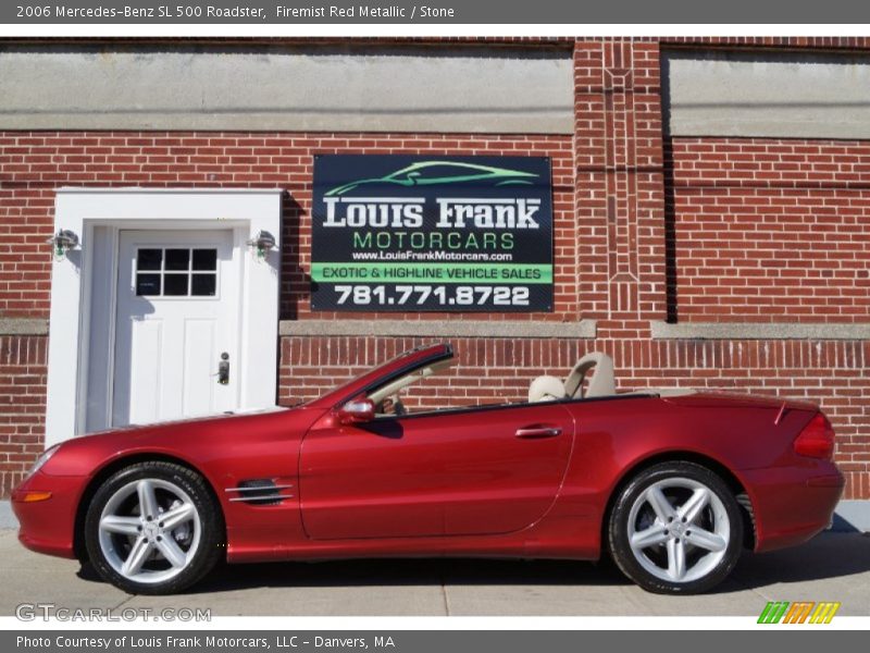 Firemist Red Metallic / Stone 2006 Mercedes-Benz SL 500 Roadster