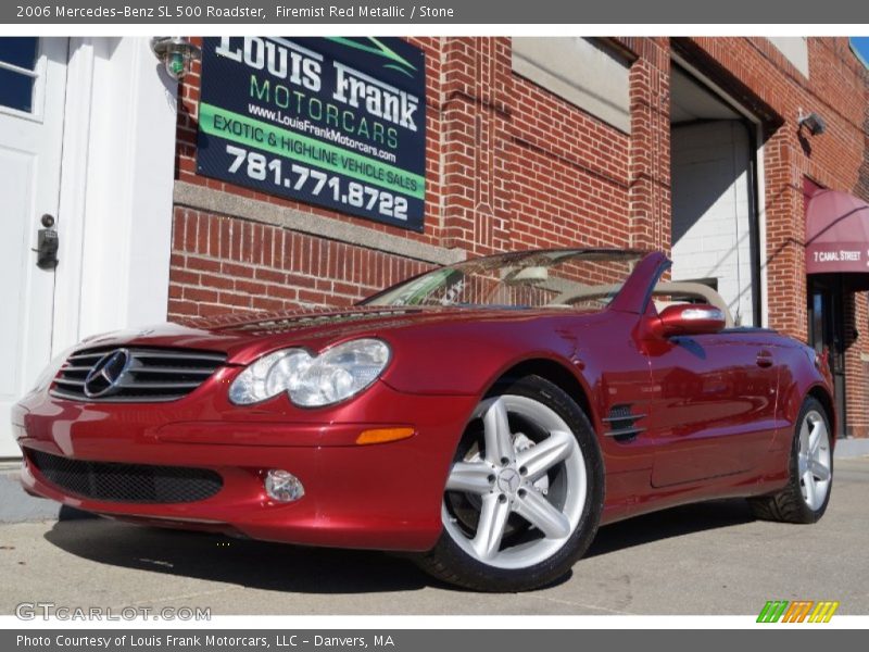 Firemist Red Metallic / Stone 2006 Mercedes-Benz SL 500 Roadster