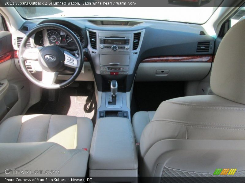 Satin White Pearl / Warm Ivory 2011 Subaru Outback 2.5i Limited Wagon