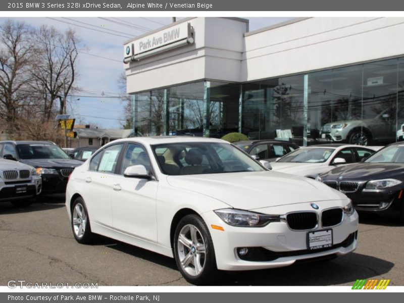 Alpine White / Venetian Beige 2015 BMW 3 Series 328i xDrive Sedan