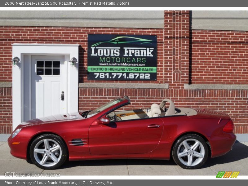 Firemist Red Metallic / Stone 2006 Mercedes-Benz SL 500 Roadster