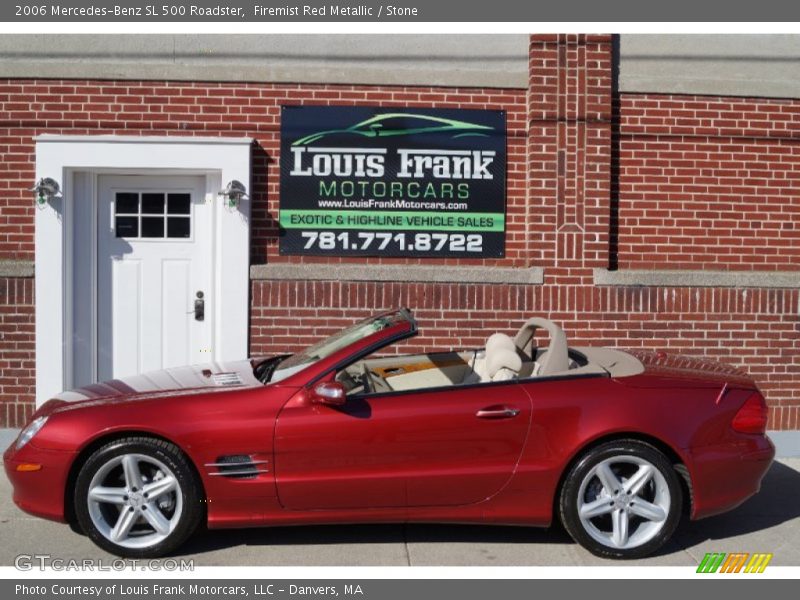 Firemist Red Metallic / Stone 2006 Mercedes-Benz SL 500 Roadster