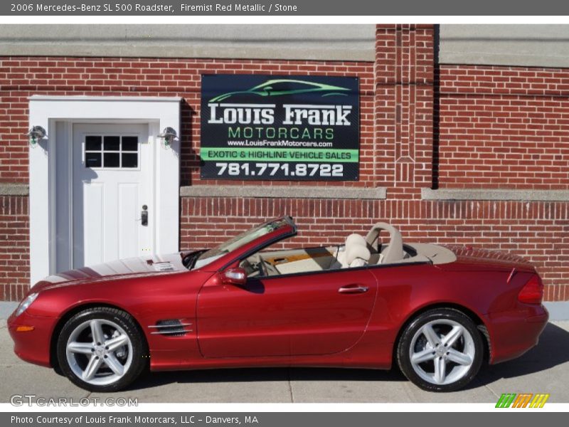 Firemist Red Metallic / Stone 2006 Mercedes-Benz SL 500 Roadster