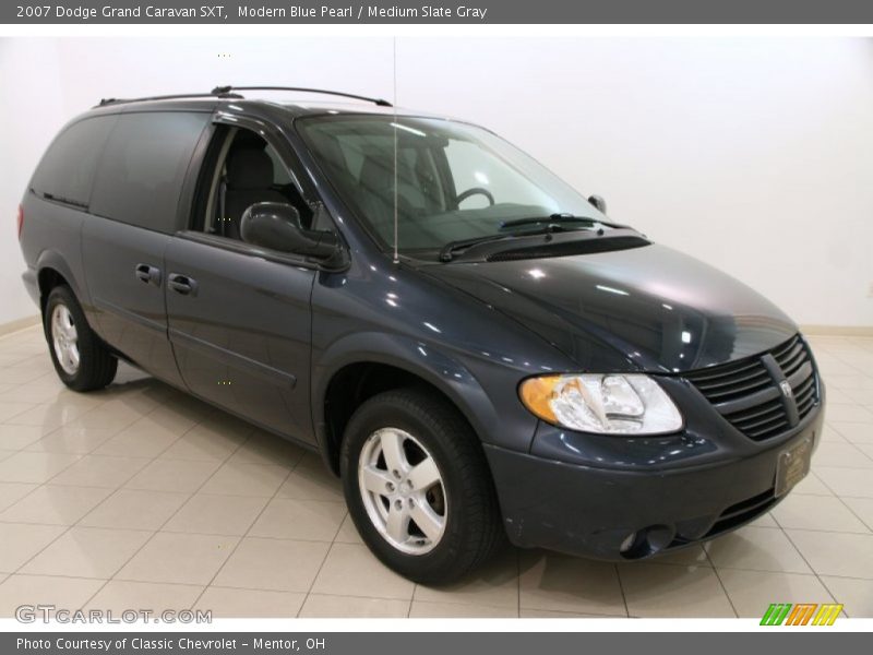 Modern Blue Pearl / Medium Slate Gray 2007 Dodge Grand Caravan SXT