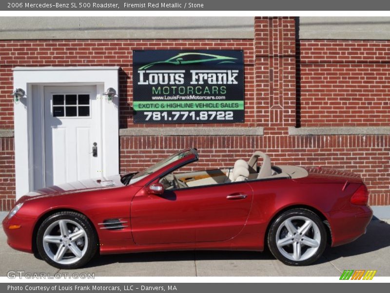 Firemist Red Metallic / Stone 2006 Mercedes-Benz SL 500 Roadster