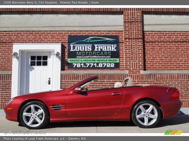 Firemist Red Metallic / Stone 2006 Mercedes-Benz SL 500 Roadster