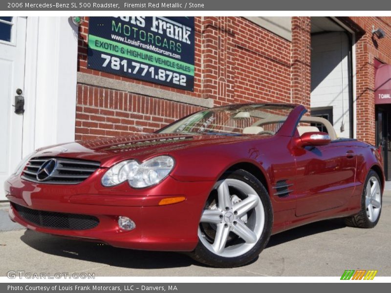 Firemist Red Metallic / Stone 2006 Mercedes-Benz SL 500 Roadster