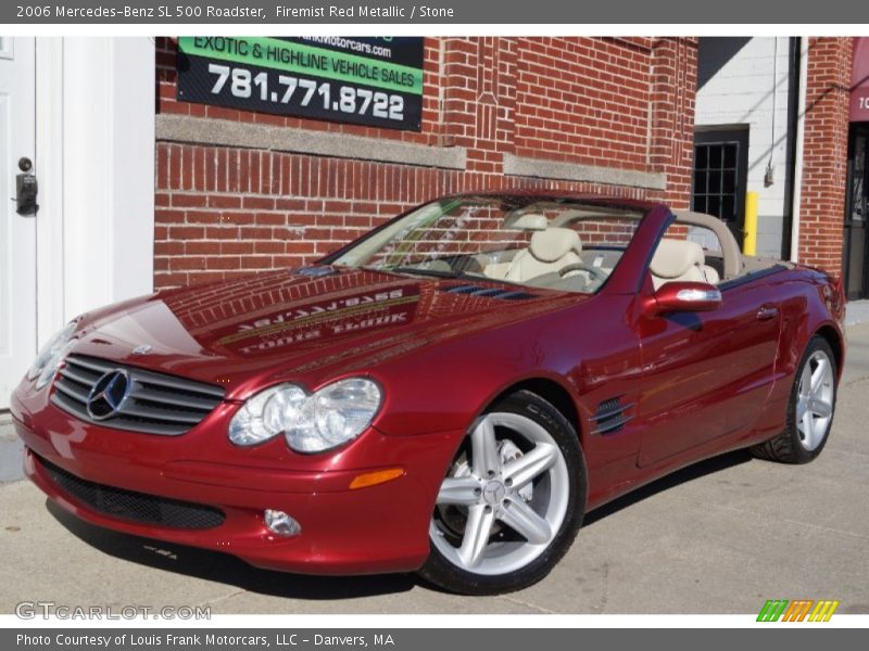 Firemist Red Metallic / Stone 2006 Mercedes-Benz SL 500 Roadster