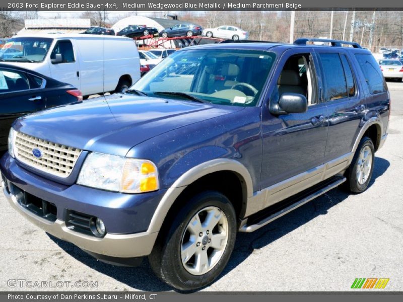 Medium Wedgewood Blue Metallic / Medium Parchment Beige 2003 Ford Explorer Eddie Bauer 4x4