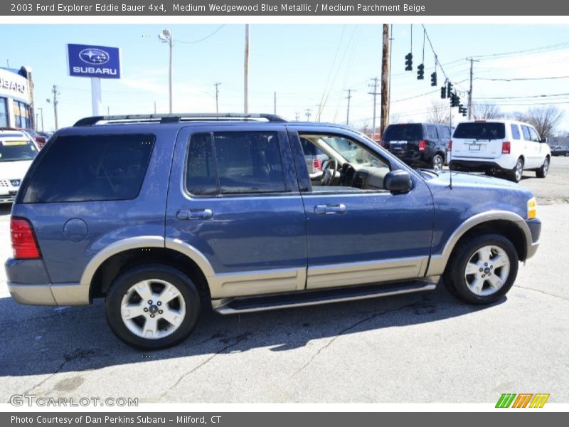 Medium Wedgewood Blue Metallic / Medium Parchment Beige 2003 Ford Explorer Eddie Bauer 4x4