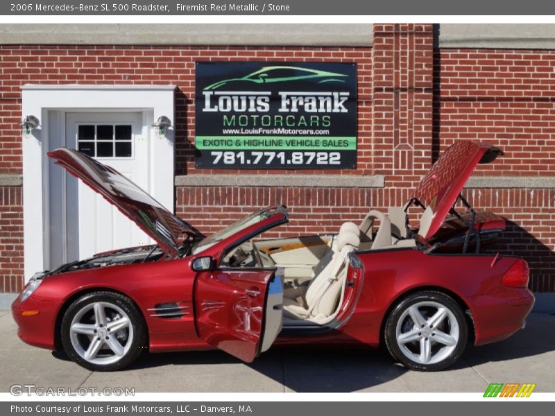 Firemist Red Metallic / Stone 2006 Mercedes-Benz SL 500 Roadster