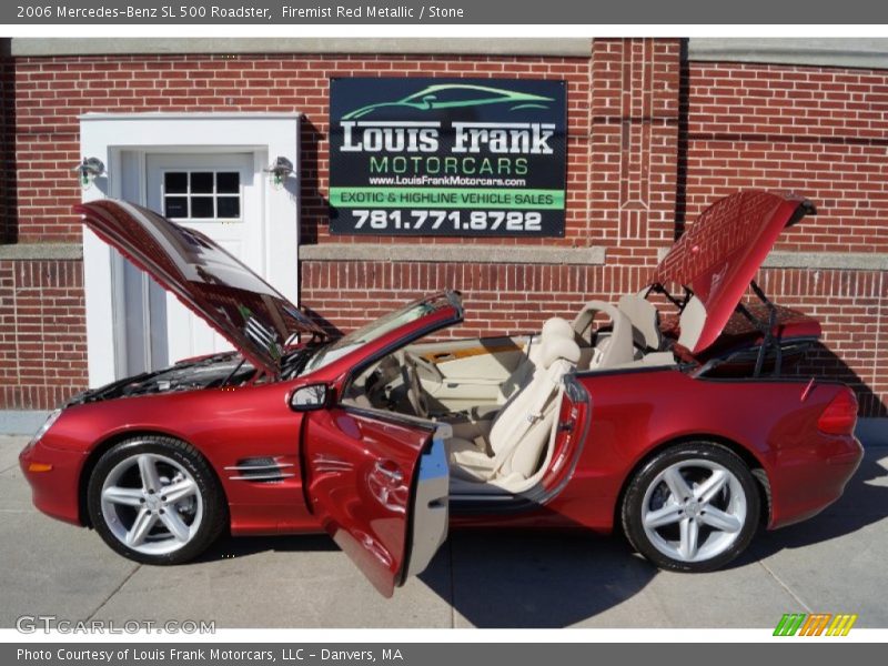 Firemist Red Metallic / Stone 2006 Mercedes-Benz SL 500 Roadster