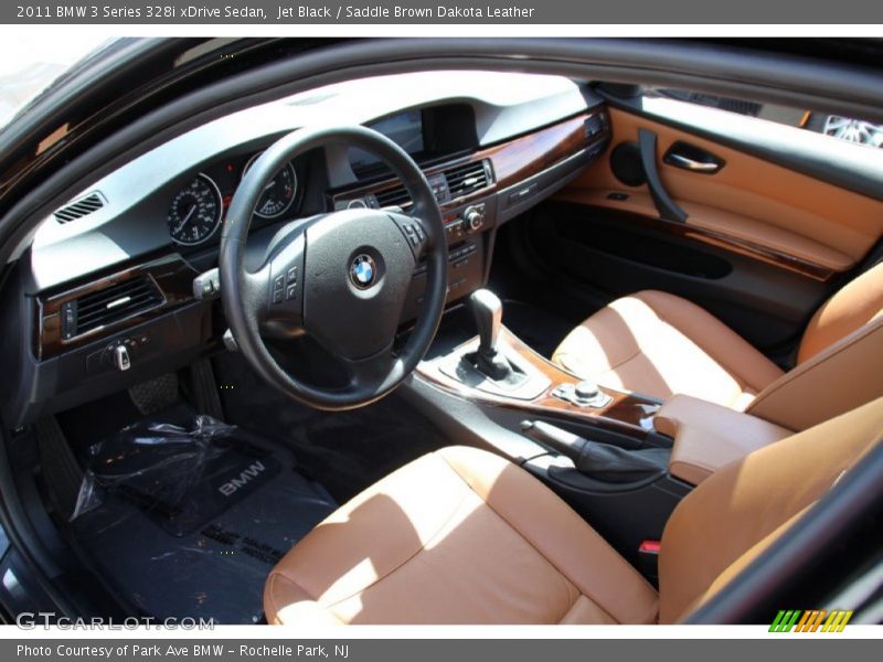 Jet Black / Saddle Brown Dakota Leather 2011 BMW 3 Series 328i xDrive Sedan