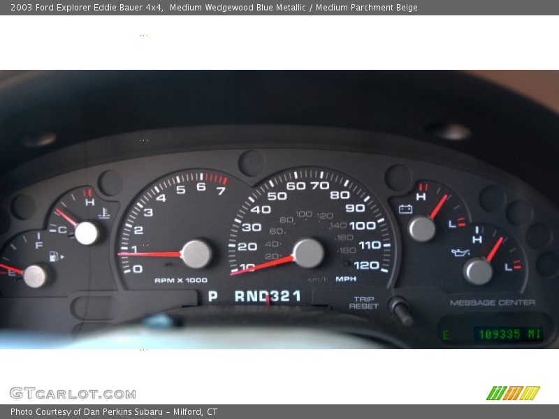 Medium Wedgewood Blue Metallic / Medium Parchment Beige 2003 Ford Explorer Eddie Bauer 4x4