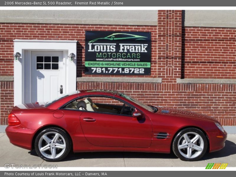 Firemist Red Metallic / Stone 2006 Mercedes-Benz SL 500 Roadster