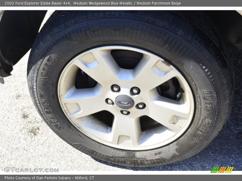 Medium Wedgewood Blue Metallic / Medium Parchment Beige 2003 Ford Explorer Eddie Bauer 4x4