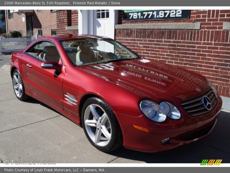 Firemist Red Metallic / Stone 2006 Mercedes-Benz SL 500 Roadster