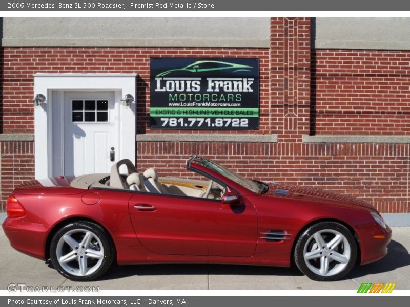 Firemist Red Metallic / Stone 2006 Mercedes-Benz SL 500 Roadster