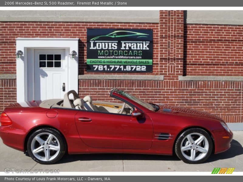 Firemist Red Metallic / Stone 2006 Mercedes-Benz SL 500 Roadster