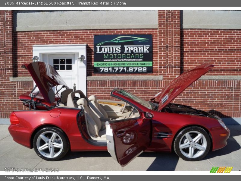 Firemist Red Metallic / Stone 2006 Mercedes-Benz SL 500 Roadster