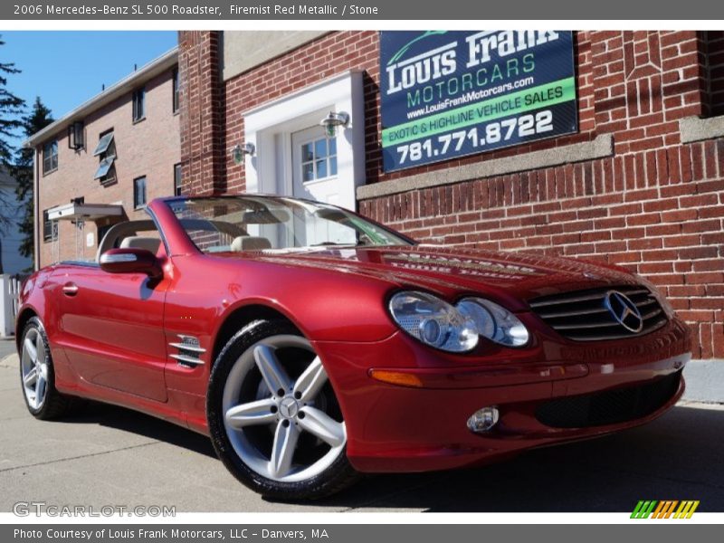 Firemist Red Metallic / Stone 2006 Mercedes-Benz SL 500 Roadster