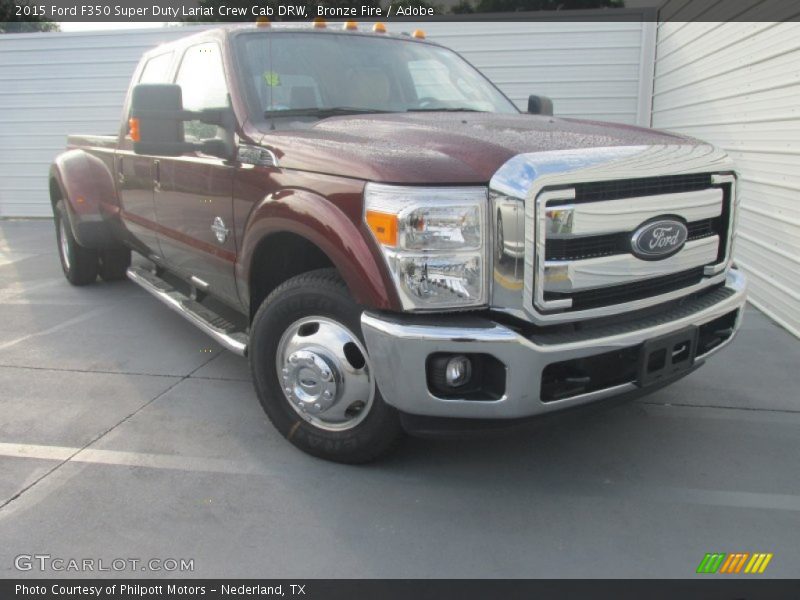 Bronze Fire / Adobe 2015 Ford F350 Super Duty Lariat Crew Cab DRW