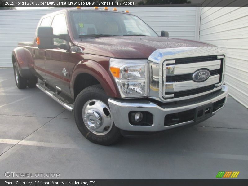 Bronze Fire / Adobe 2015 Ford F350 Super Duty Lariat Crew Cab DRW