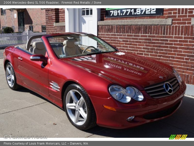 Firemist Red Metallic / Stone 2006 Mercedes-Benz SL 500 Roadster