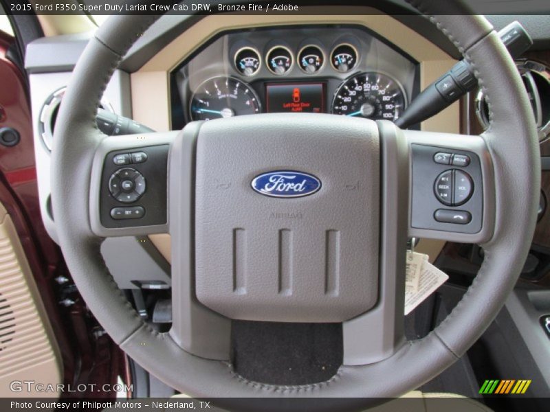 Bronze Fire / Adobe 2015 Ford F350 Super Duty Lariat Crew Cab DRW