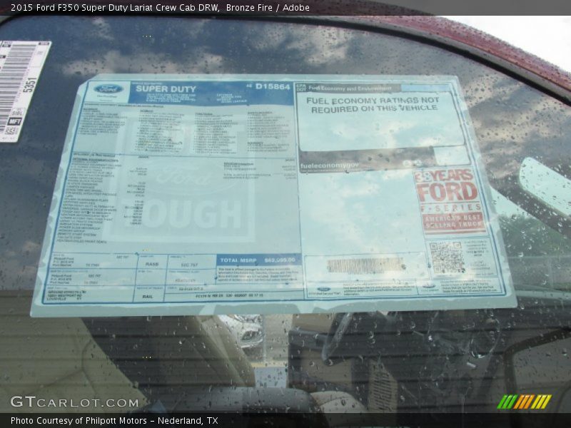 Bronze Fire / Adobe 2015 Ford F350 Super Duty Lariat Crew Cab DRW