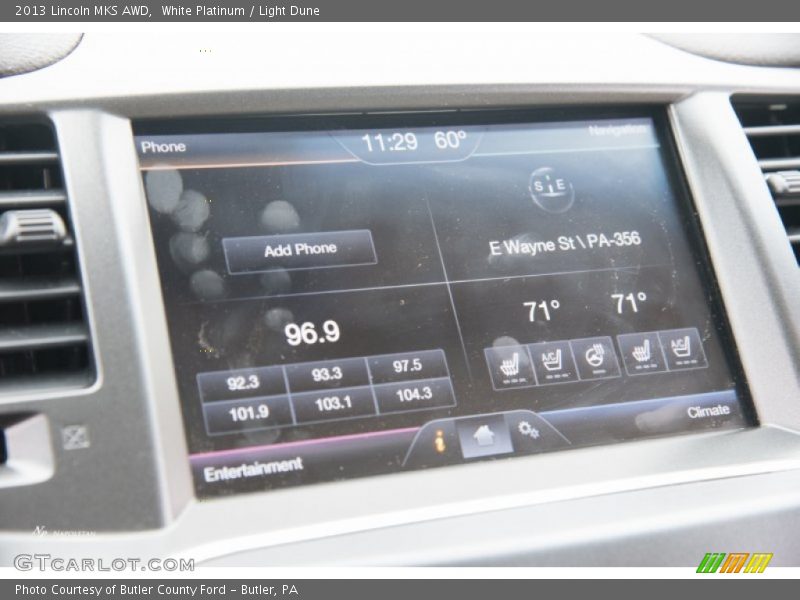 White Platinum / Light Dune 2013 Lincoln MKS AWD