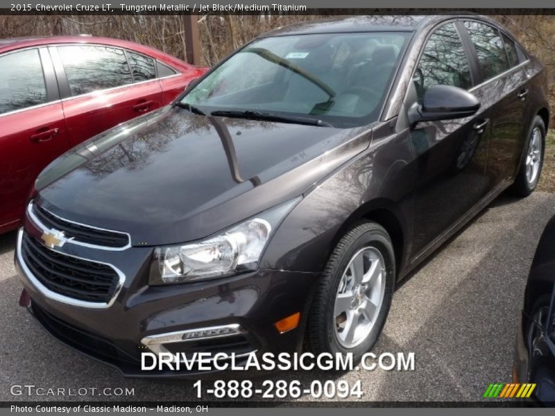 Tungsten Metallic / Jet Black/Medium Titanium 2015 Chevrolet Cruze LT