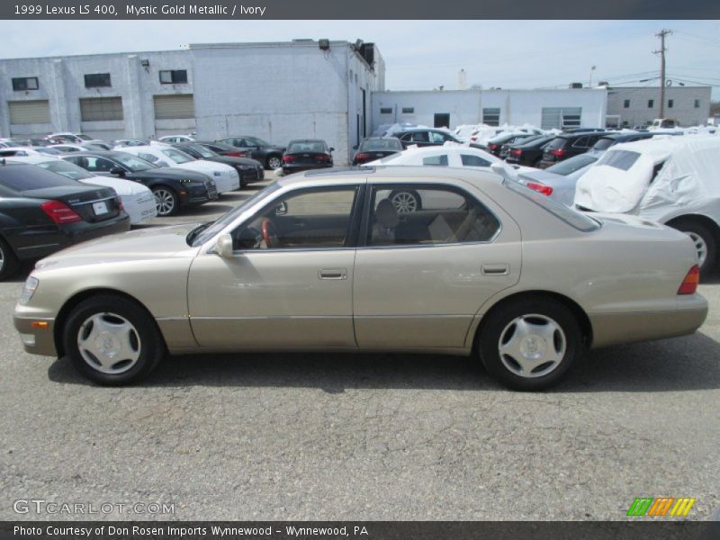 Mystic Gold Metallic / Ivory 1999 Lexus LS 400