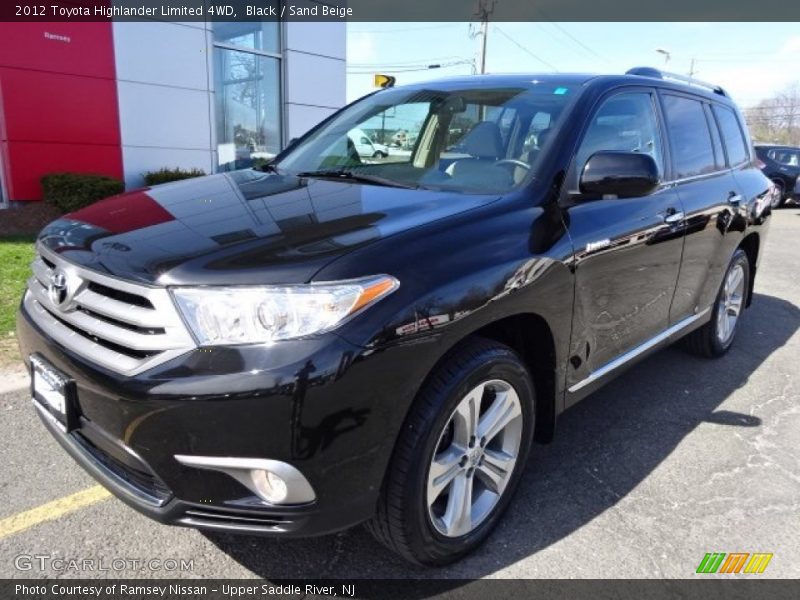 Black / Sand Beige 2012 Toyota Highlander Limited 4WD