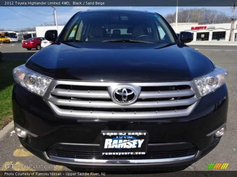 Black / Sand Beige 2012 Toyota Highlander Limited 4WD