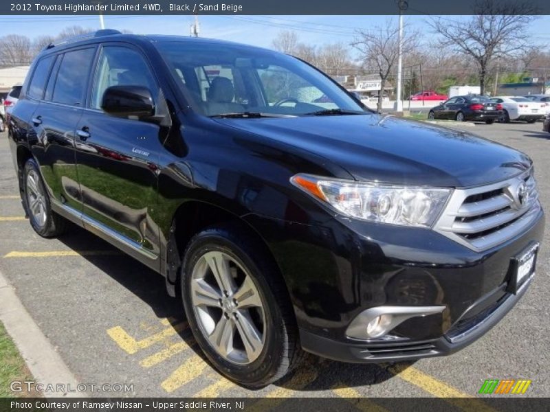 Black / Sand Beige 2012 Toyota Highlander Limited 4WD