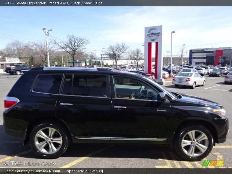 Black / Sand Beige 2012 Toyota Highlander Limited 4WD