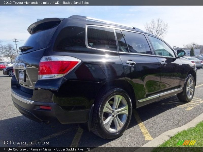 Black / Sand Beige 2012 Toyota Highlander Limited 4WD