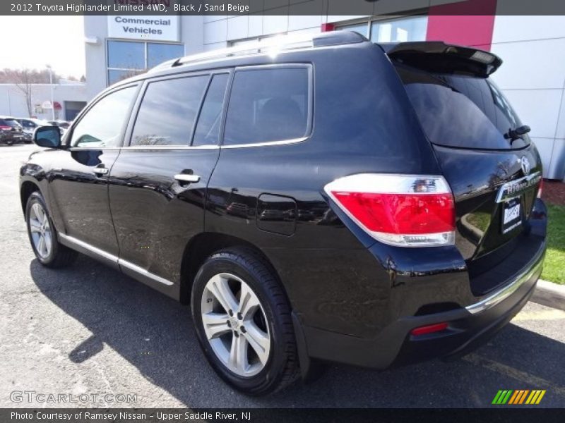 Black / Sand Beige 2012 Toyota Highlander Limited 4WD