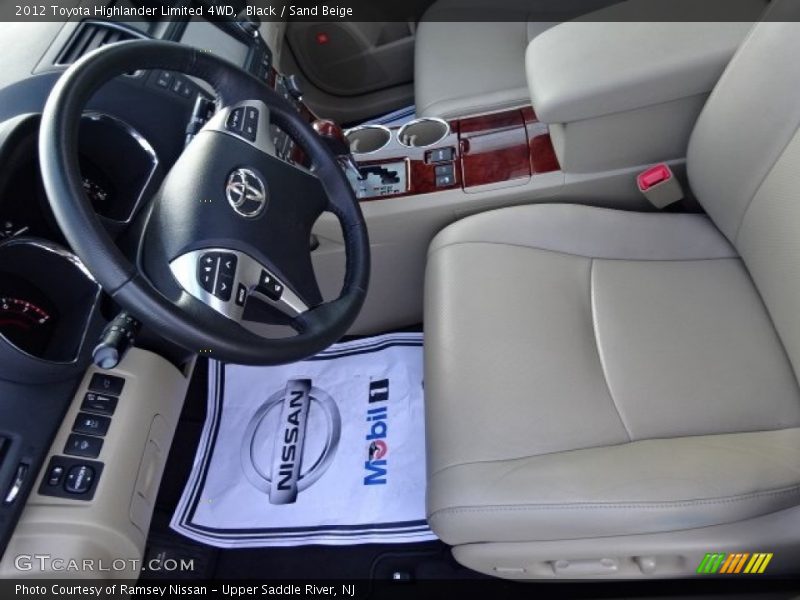 Black / Sand Beige 2012 Toyota Highlander Limited 4WD