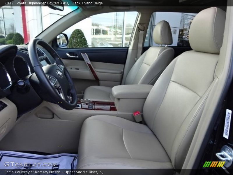Black / Sand Beige 2012 Toyota Highlander Limited 4WD