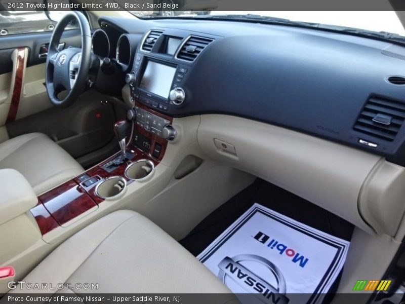 Black / Sand Beige 2012 Toyota Highlander Limited 4WD