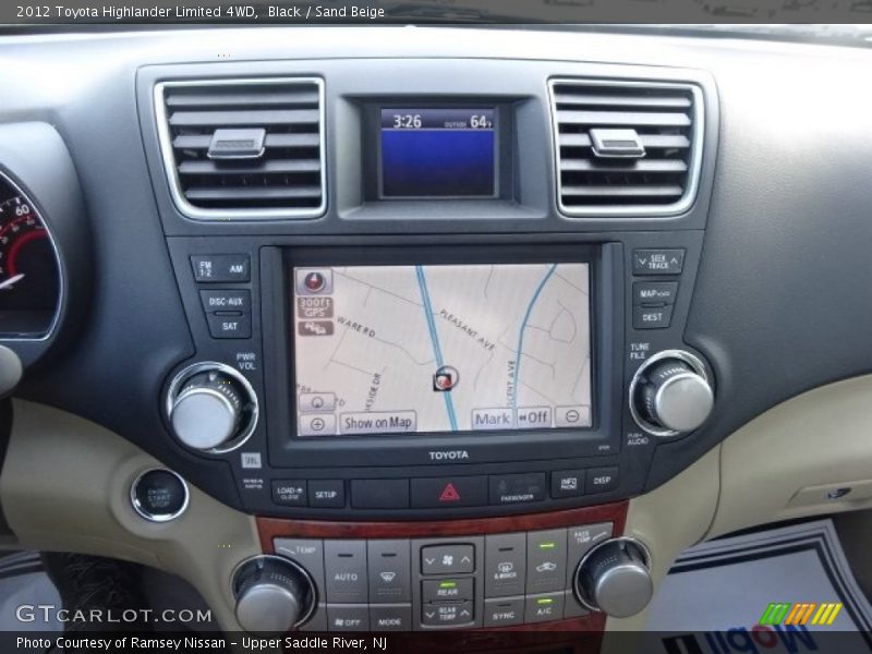 Black / Sand Beige 2012 Toyota Highlander Limited 4WD
